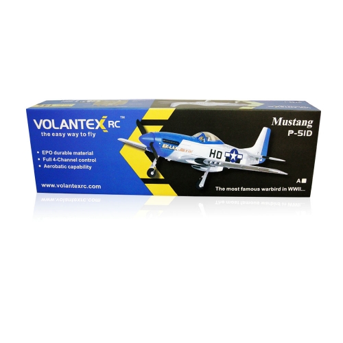 Volantex RC Mustang P51D 750mm Warbird 768-1 RTF - with a gyro